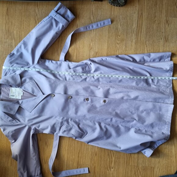 Vintage London Fog Lavender Trench Coat Size 10 - Picture 10 of 10